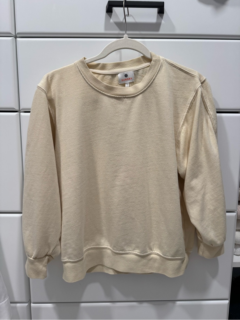 Sundry cream sweatshirt top size 1